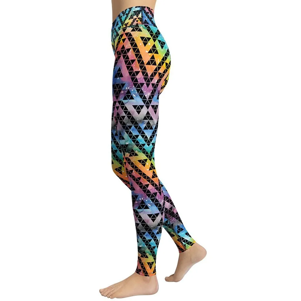 Geometric Space Yoga Leggings