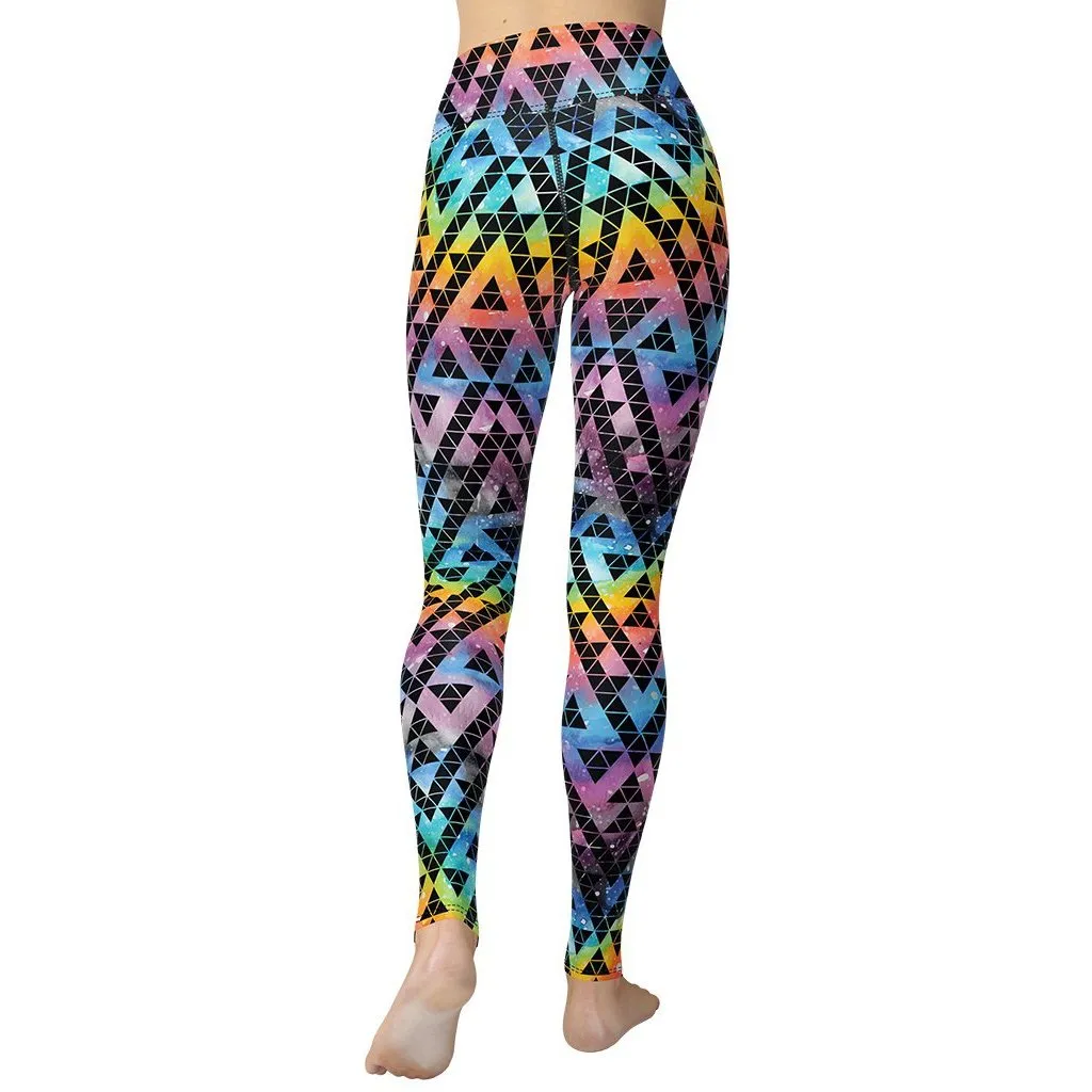 Geometric Space Yoga Leggings