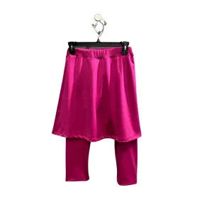 Girls Plus Size Swim Skirt, Skirted Leggings, Girls Modest Swimwear, Tzniut Swim, Islamic Swim, Pink Skirted Leggings, Plus Size Leggings