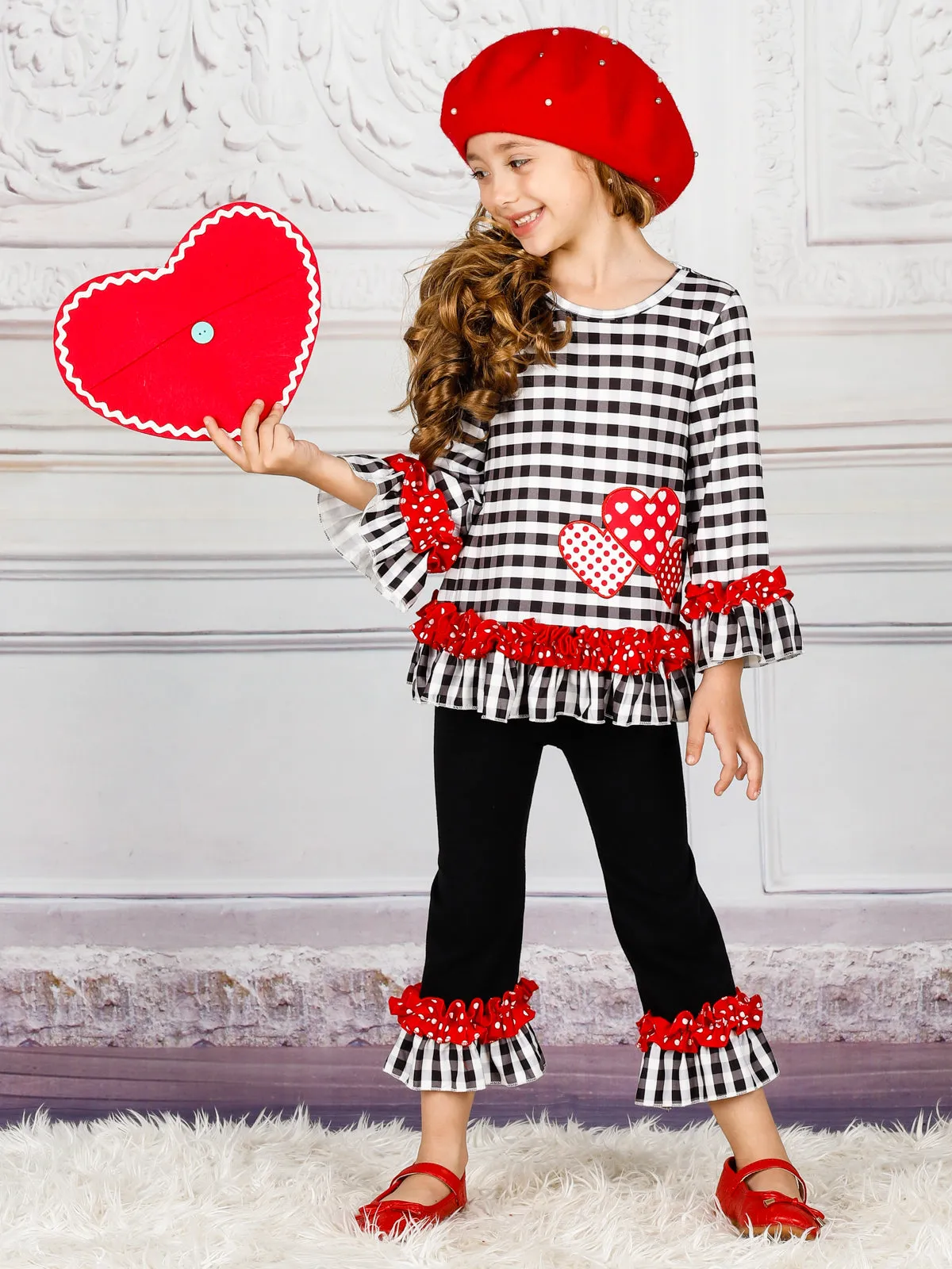 Girls Pretty in Plaid Set Leggings Tunic and Legging Set