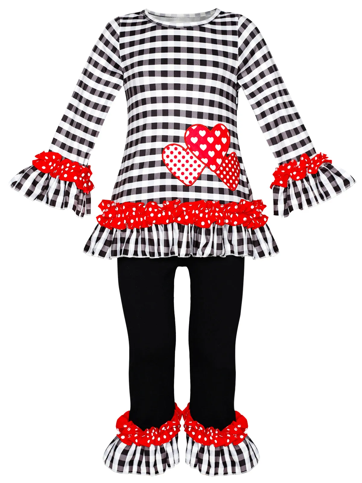 Girls Pretty in Plaid Set Leggings Tunic and Legging Set