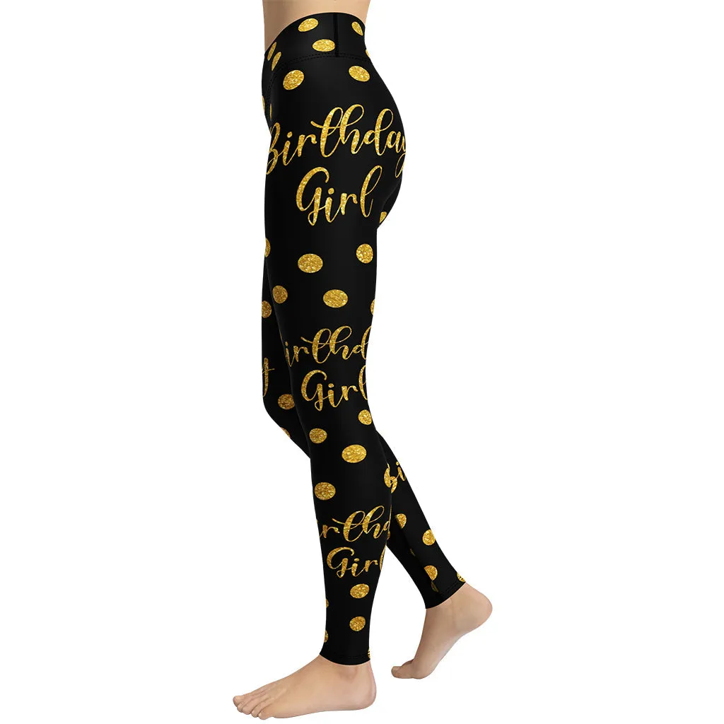 Golden Birthday Girl Yoga Leggings