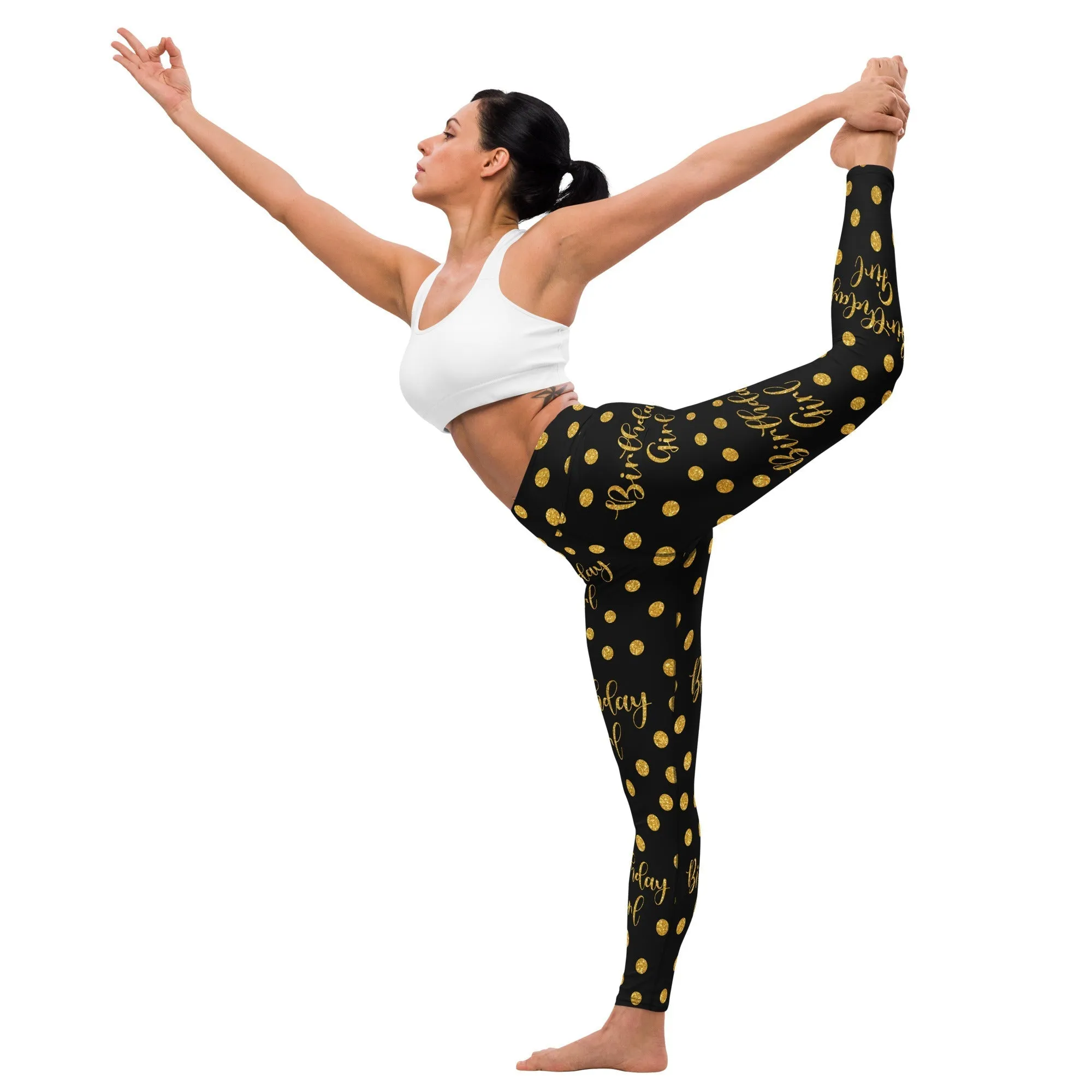 Golden Birthday Girl Yoga Leggings