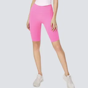 High Rise Comfort Shorts - Bright Pink