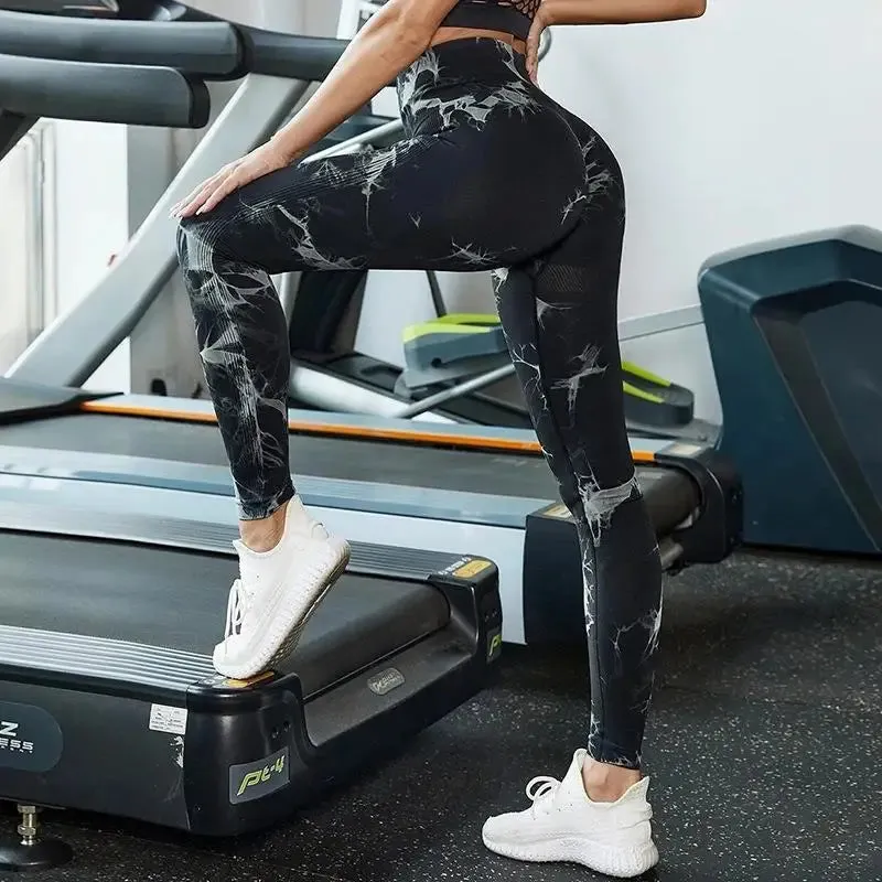 Hip Lifting Tie-Dye Seamless Leggings