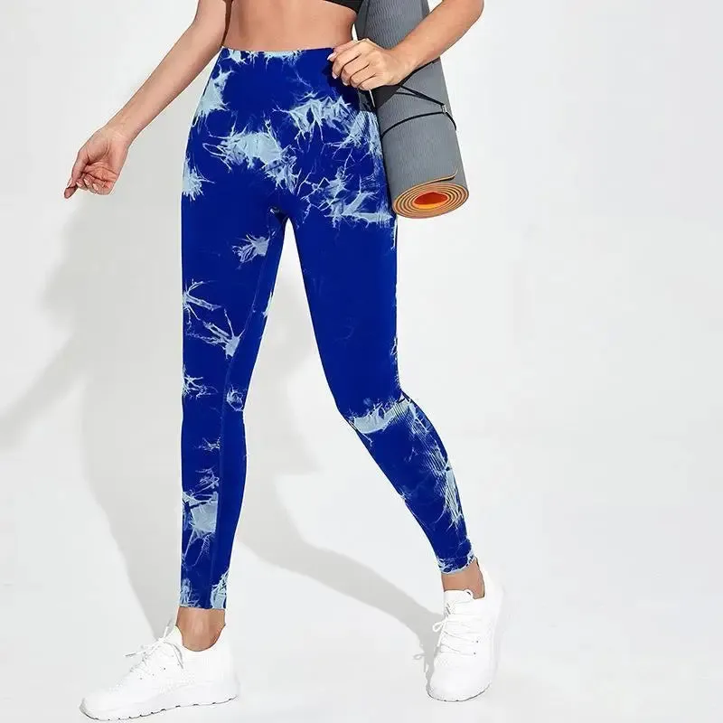 Hip Lifting Tie-Dye Seamless Leggings