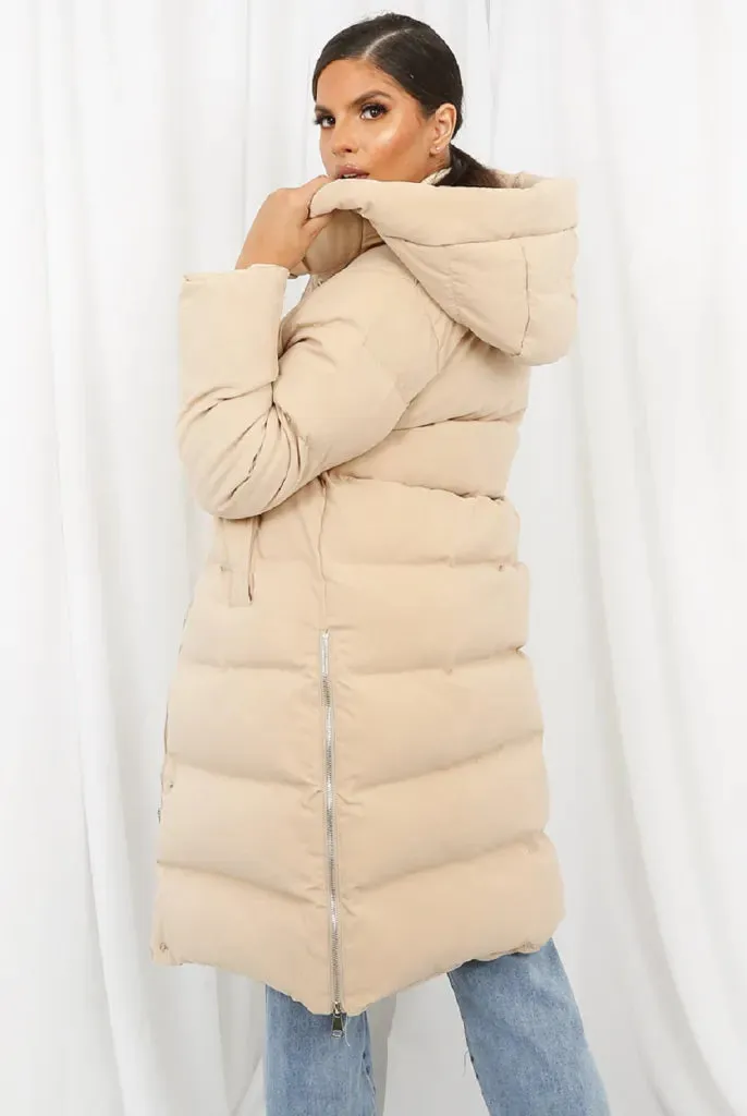 Hooded Longline Puffer Coat