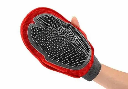 House Of Quirk Pets Grooming Mitt Nylon Mesh Pet Brush (Color As Per Availability)