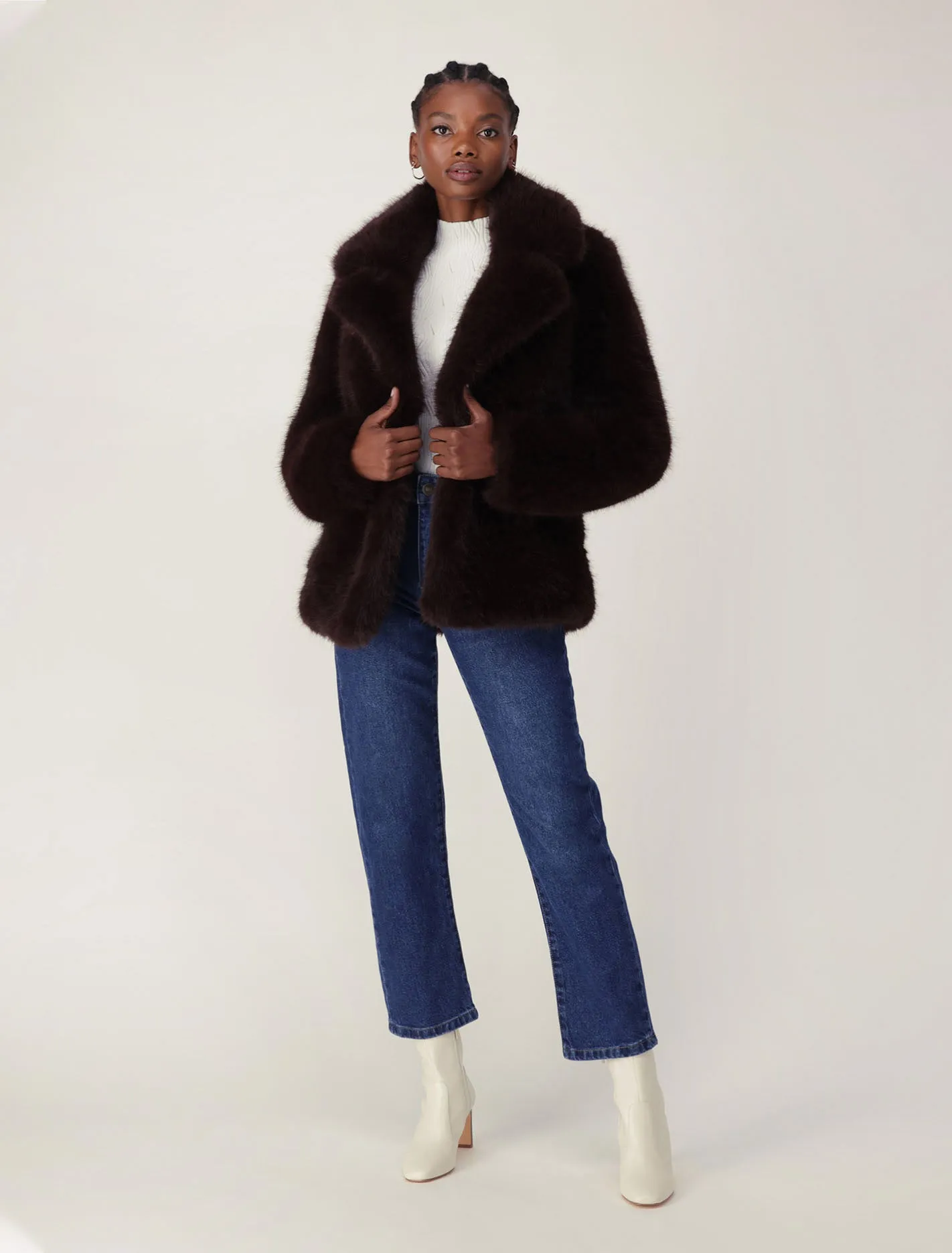 Hunter Cropped Faux Fur Coat