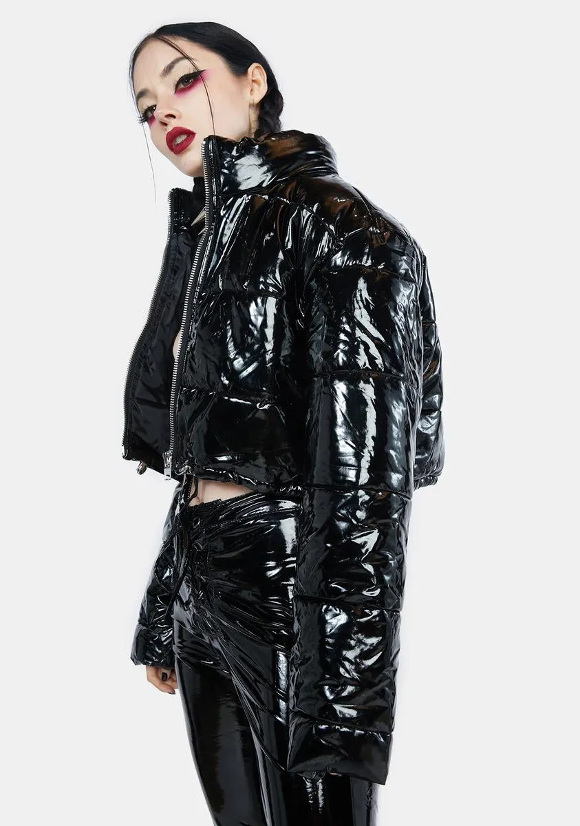 In The City Vinyl Puffer Jacket