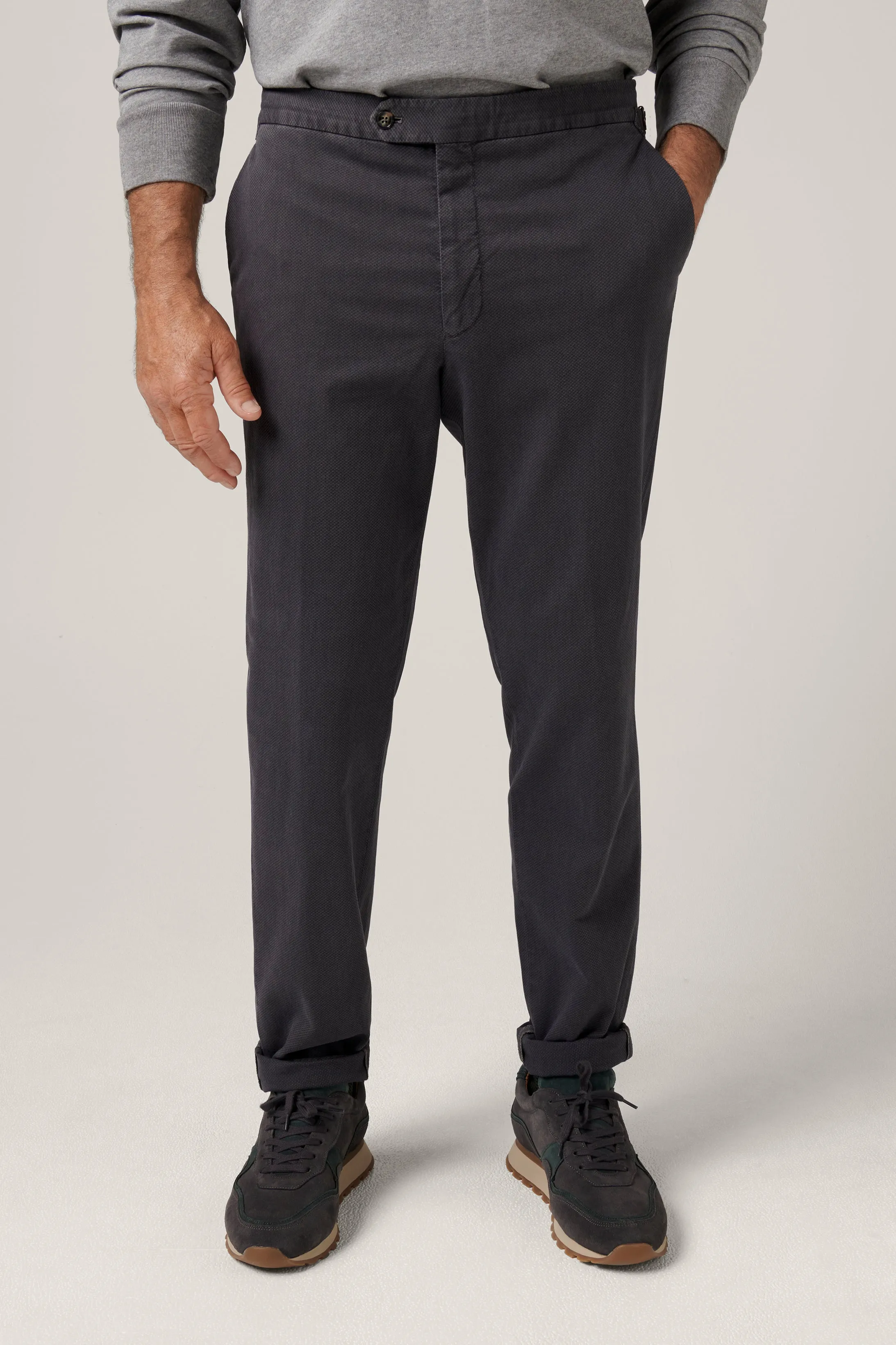 Italian Melange Chino - Slate