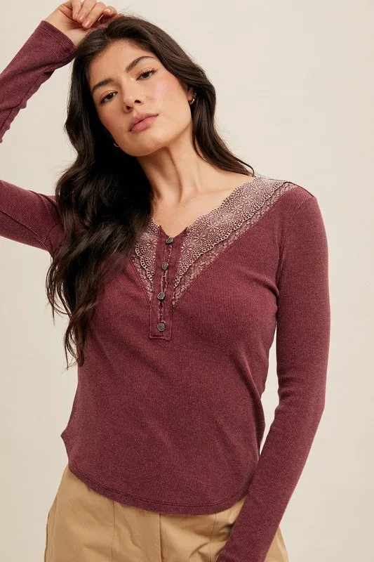 Jorie Eyelet Trimmed Top