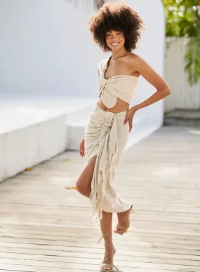 Just Bee Queen Tulum Oatmeal Skirt