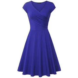 Ketty More Women Cap Sleeve Slim & Stylish Solid Dress-KMWC1268