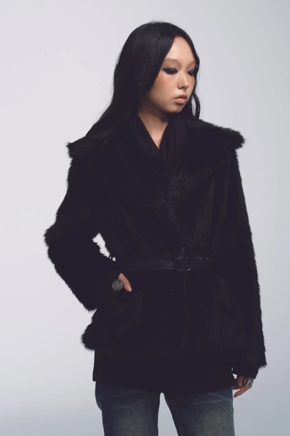 Lapel Fur Coat