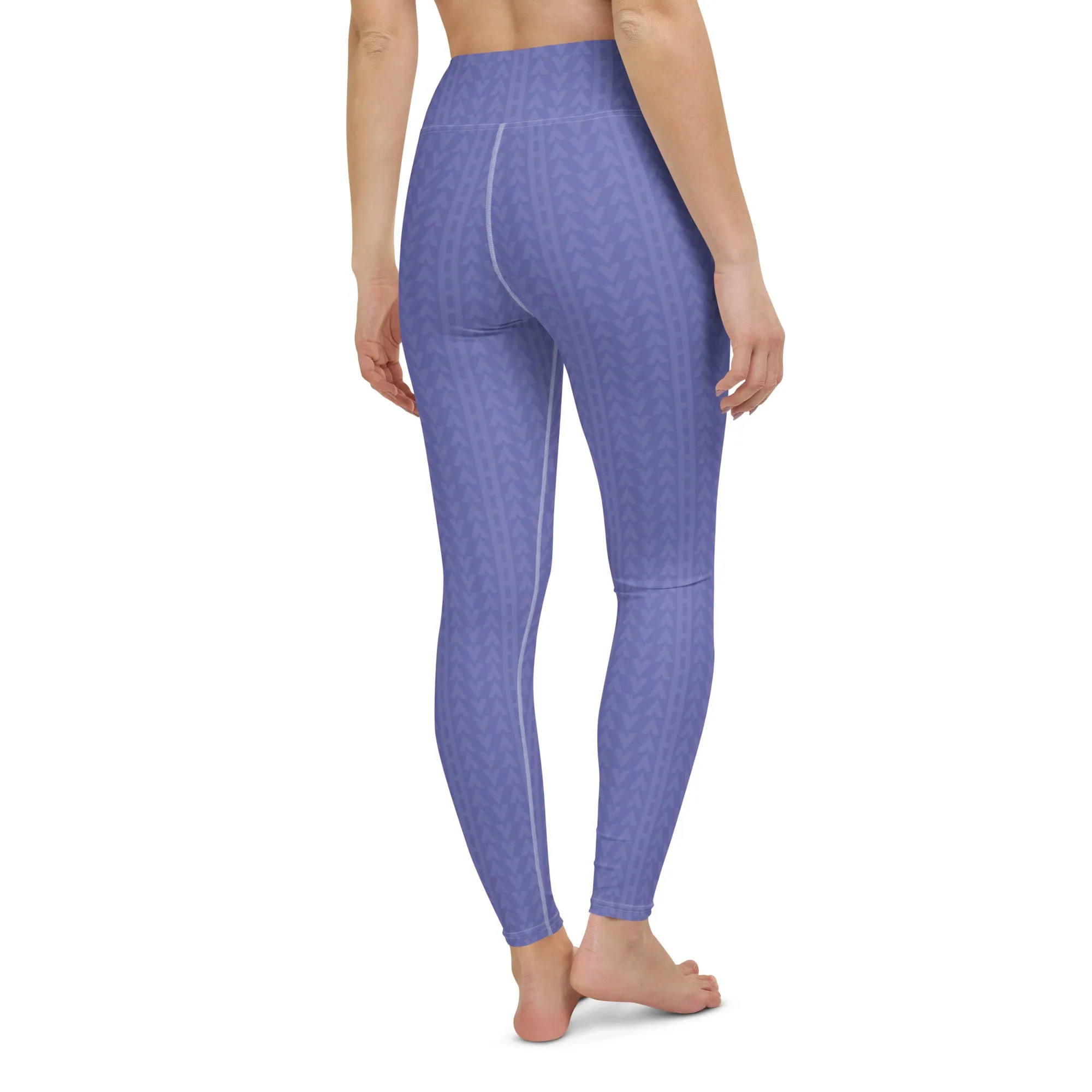 Lavender Bloom High Waist Yoga Leggings