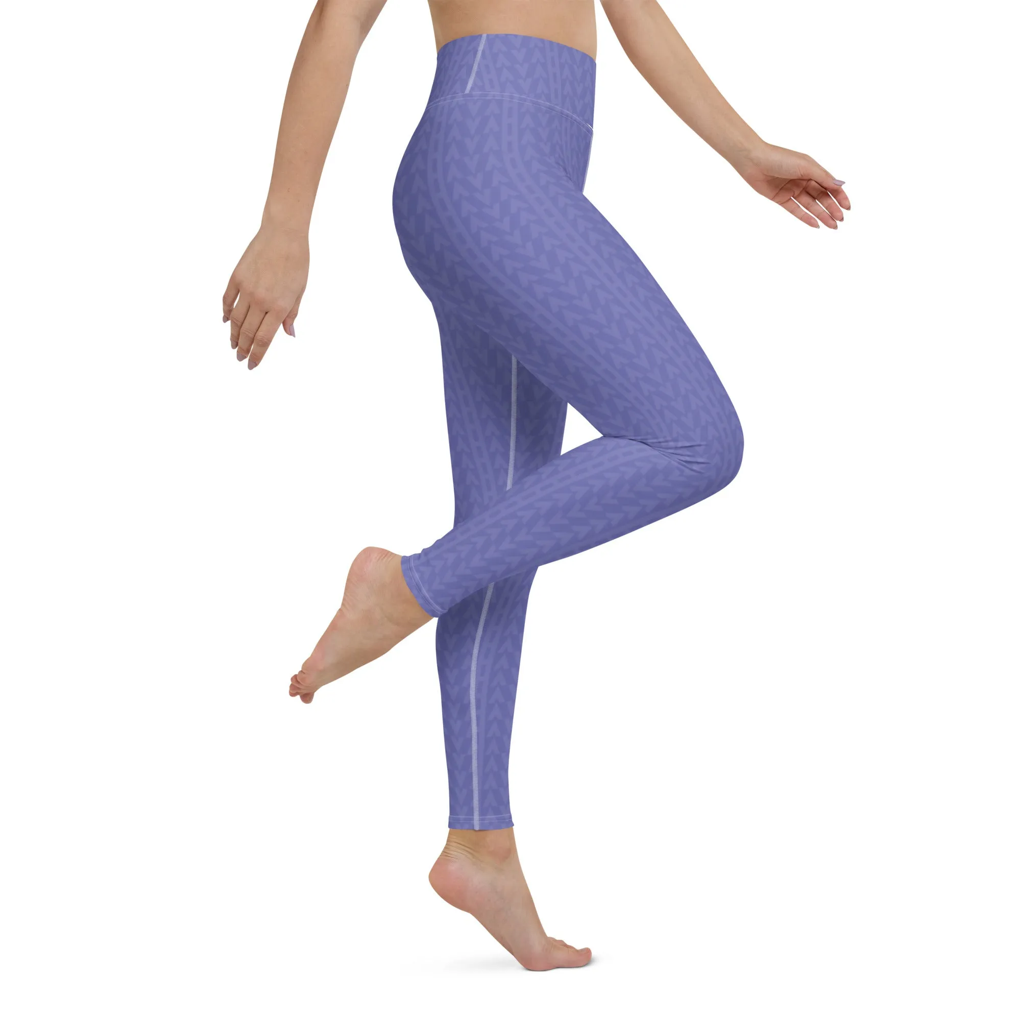 Lavender Bloom High Waist Yoga Leggings