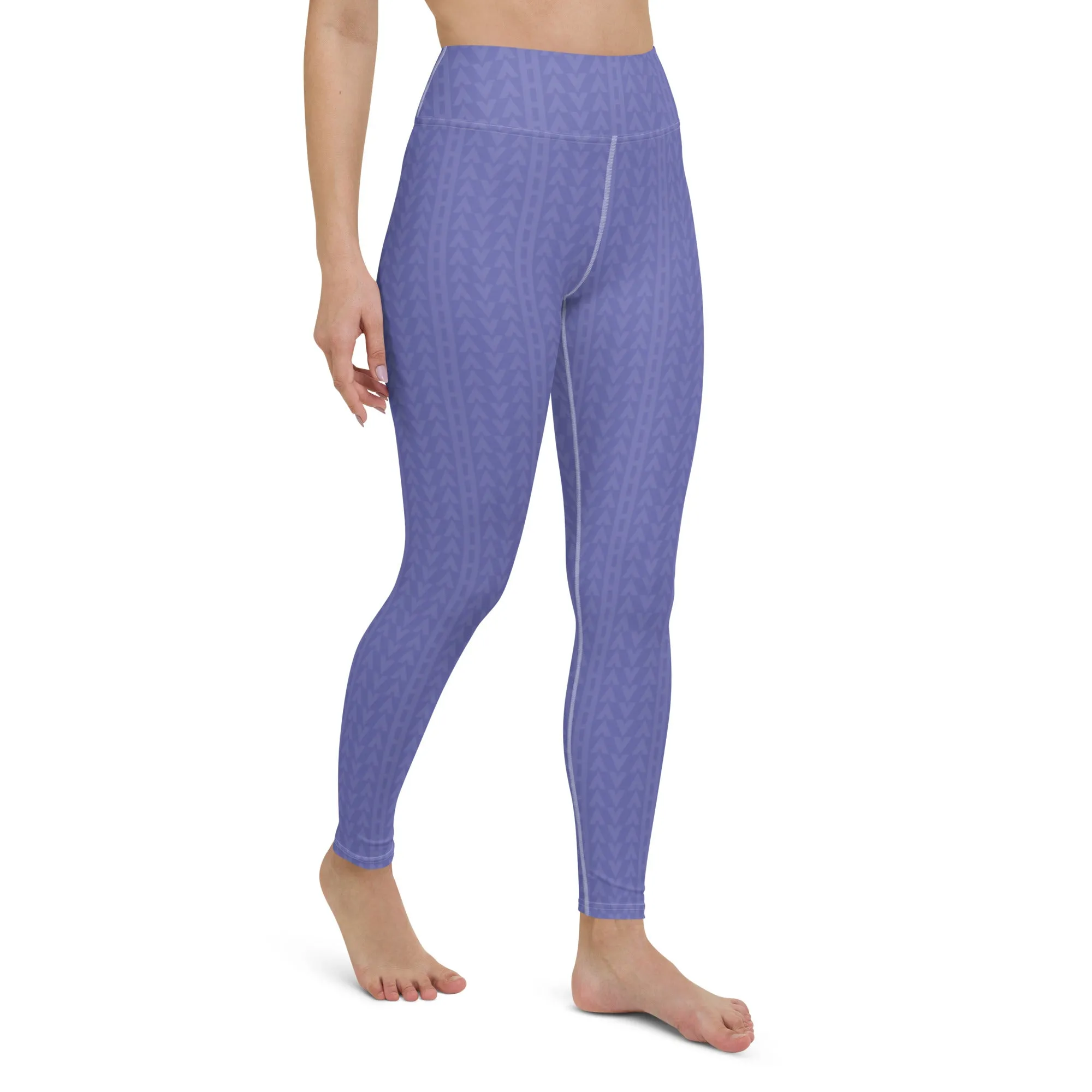 Lavender Bloom High Waist Yoga Leggings