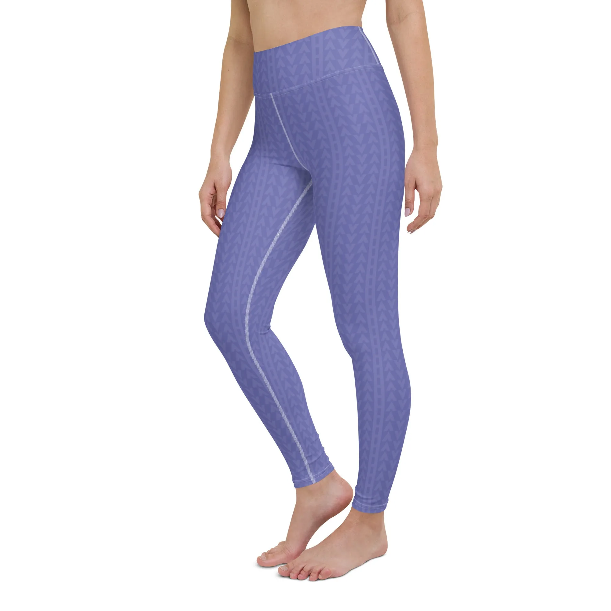 Lavender Bloom High Waist Yoga Leggings