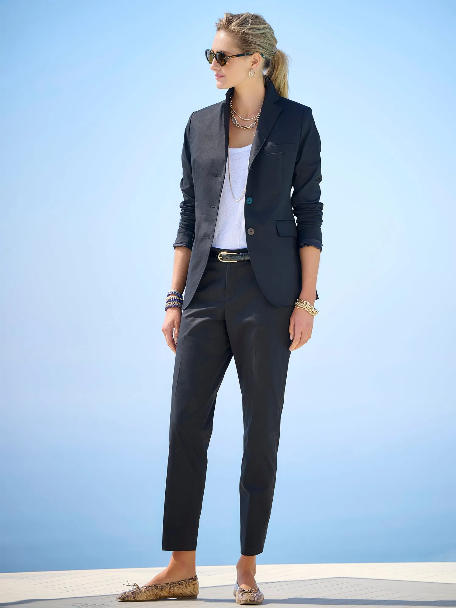 Mabel Cotton Stretch Blazer