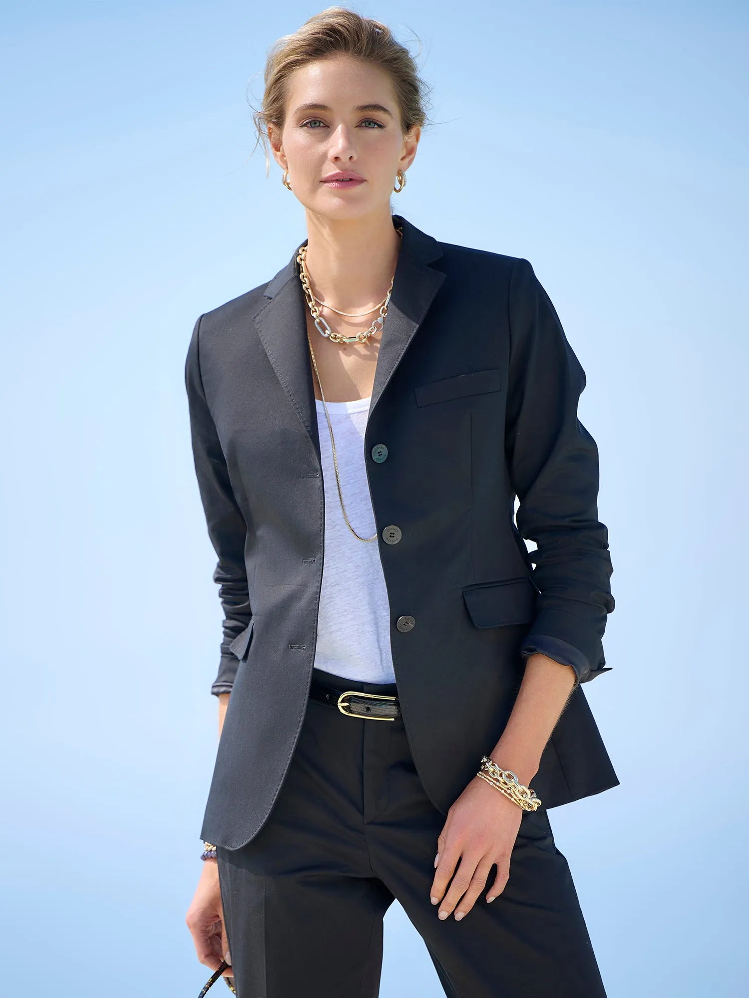 Mabel Cotton Stretch Blazer