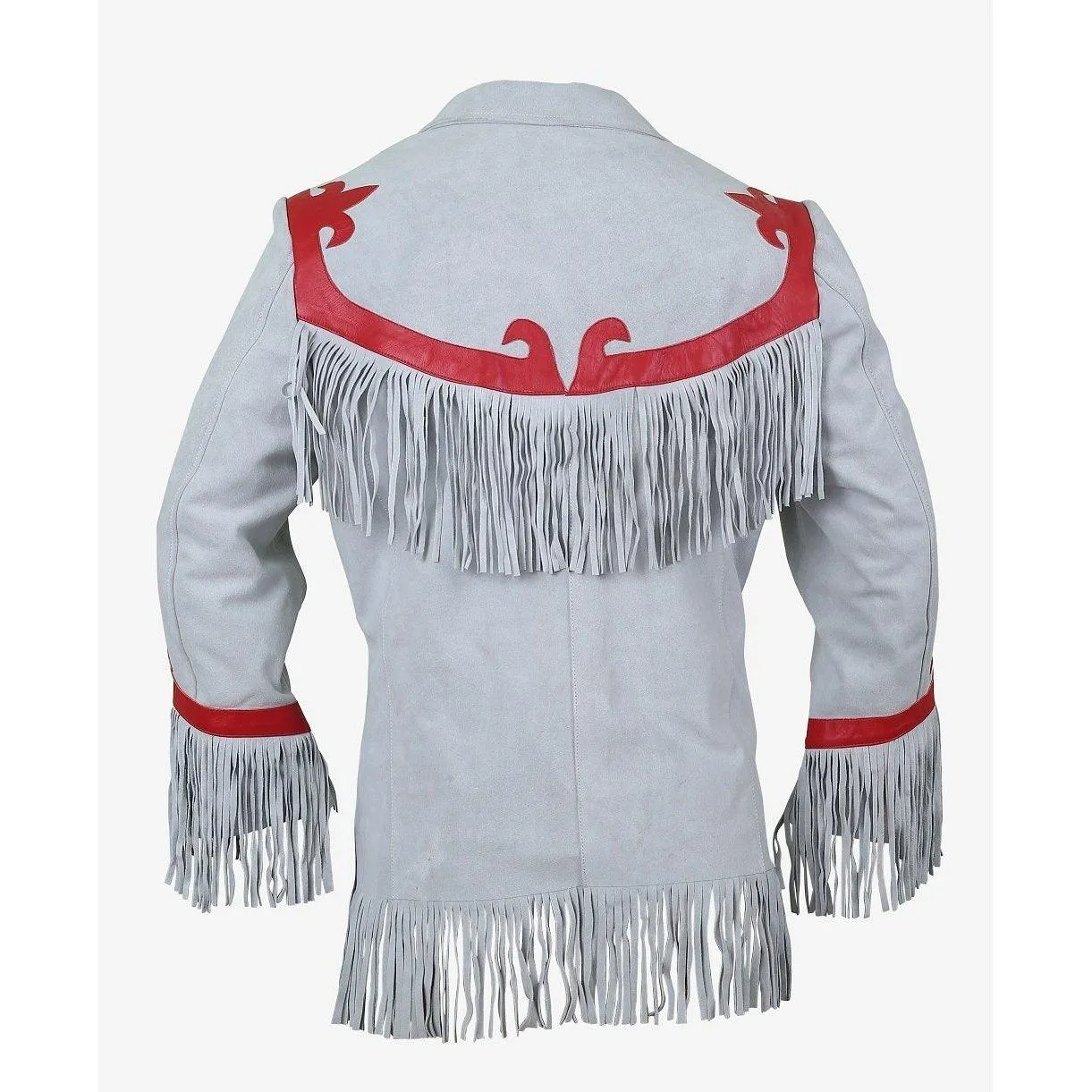 Men's Luxurious Cloud Leather Blazer with Fringes