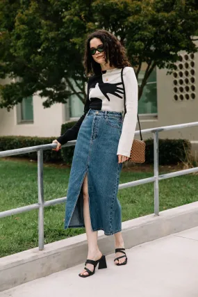 Mid Vintage Blue Chicago Skirt