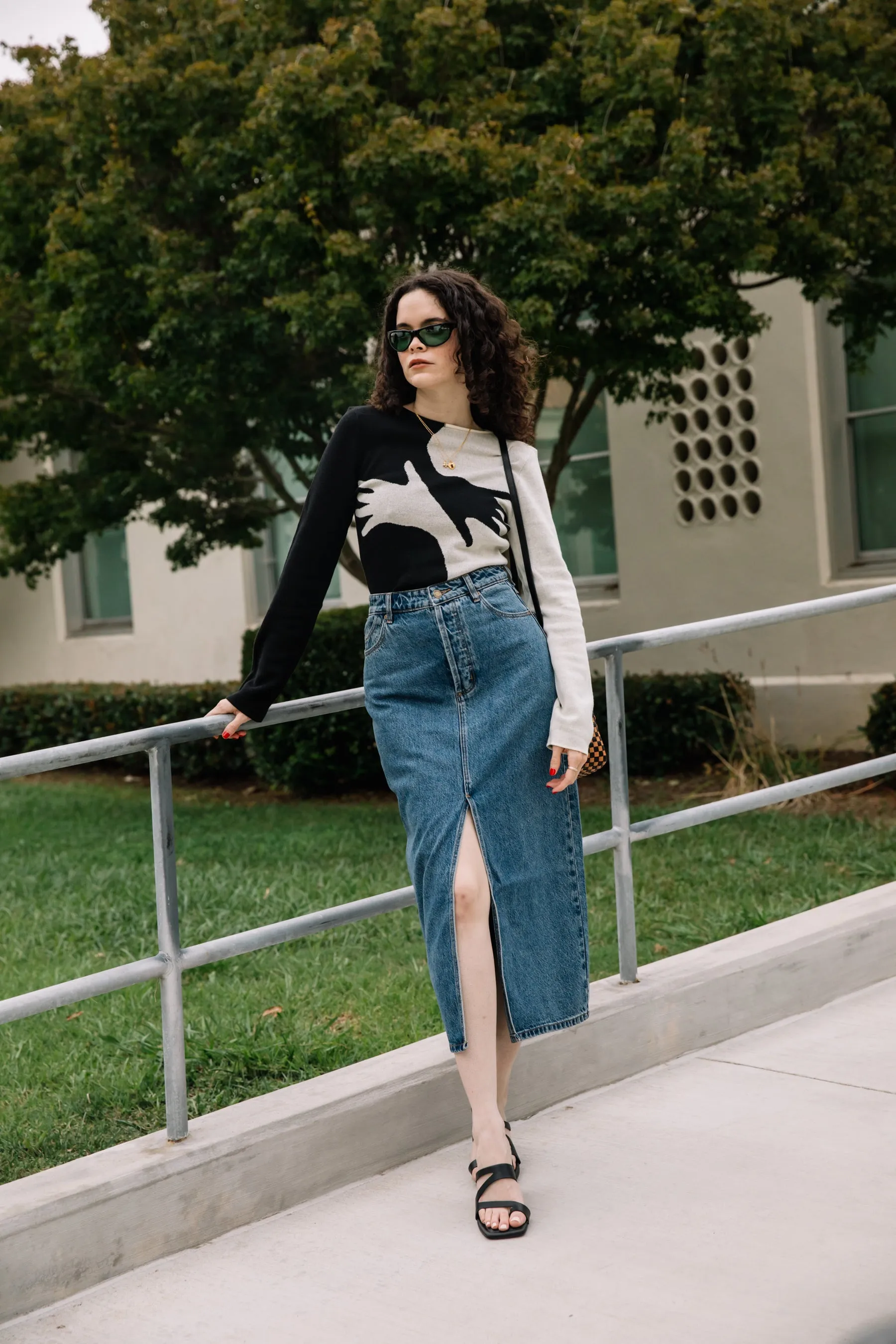 Mid Vintage Blue Chicago Skirt