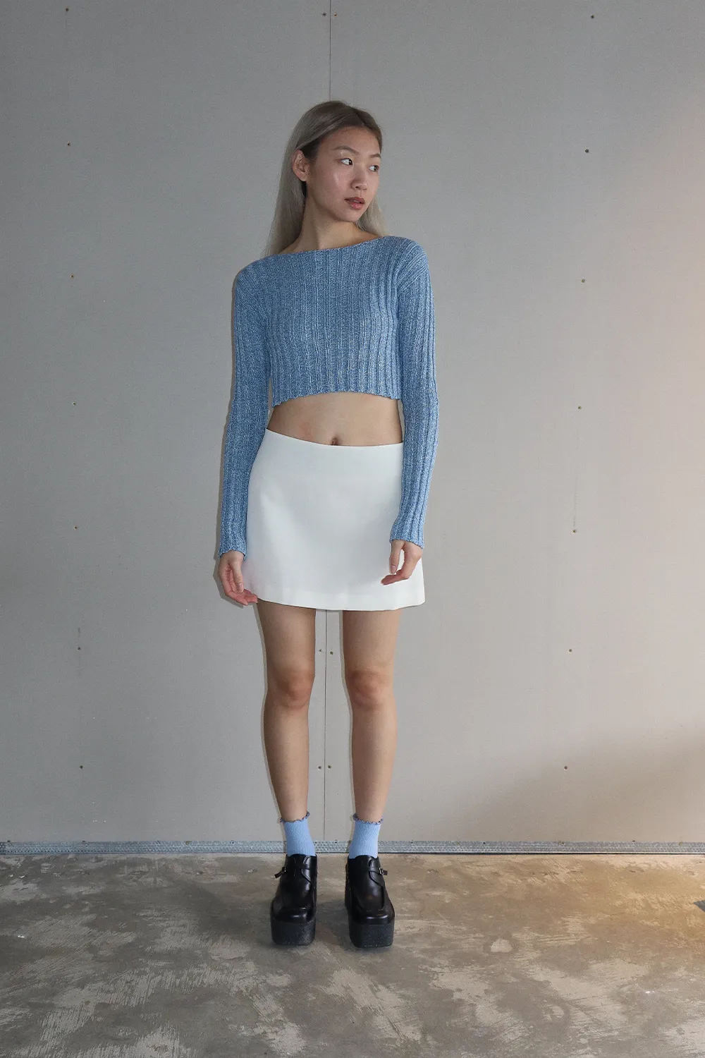 MILK WOOL SKIRT