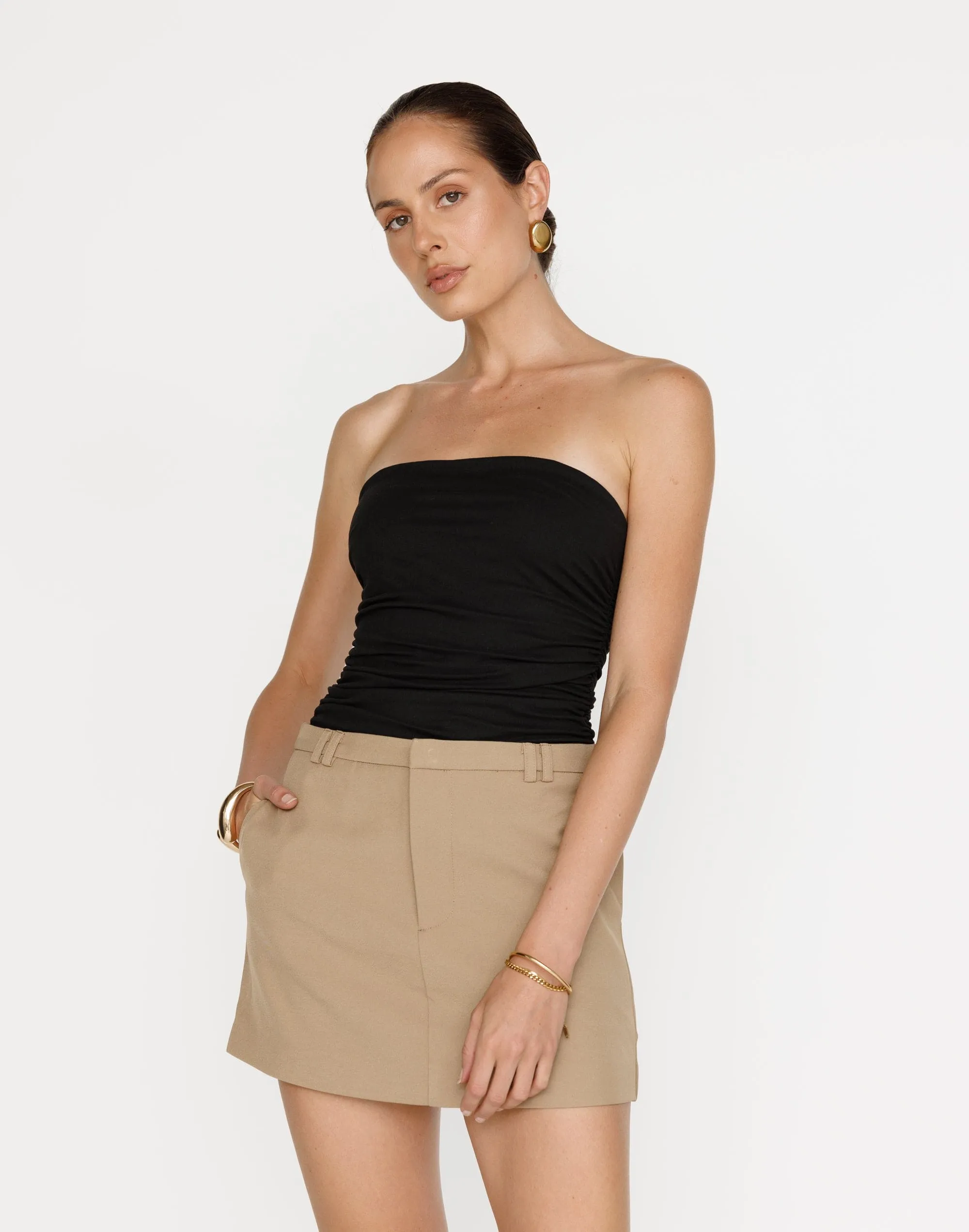 Nailah Mini Skirt (Hazelnut)