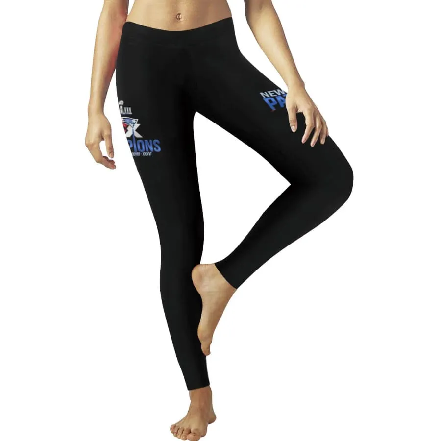 New england patriots Leggings Black| Nfl 6X Super bowl champions Yoga Pants