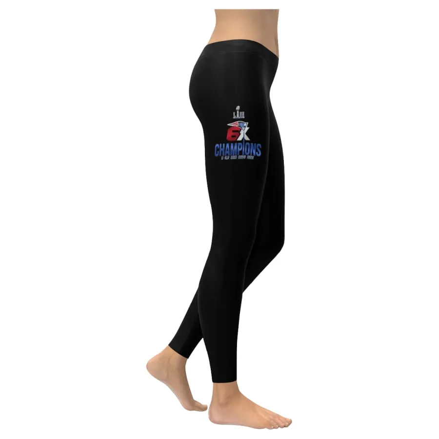 New england patriots Leggings Black| Nfl 6X Super bowl champions Yoga Pants