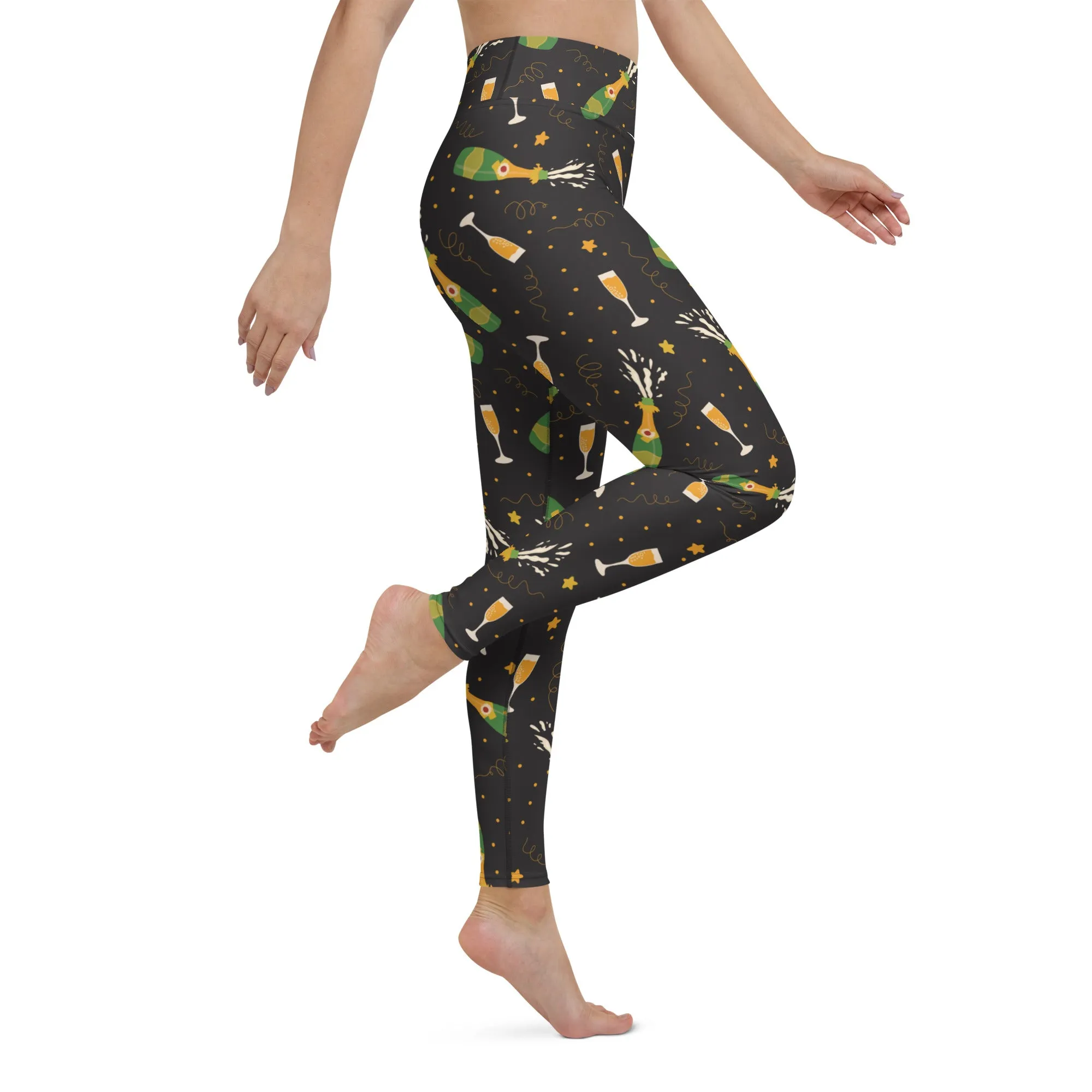 New Year's Toast Yoga Leggings