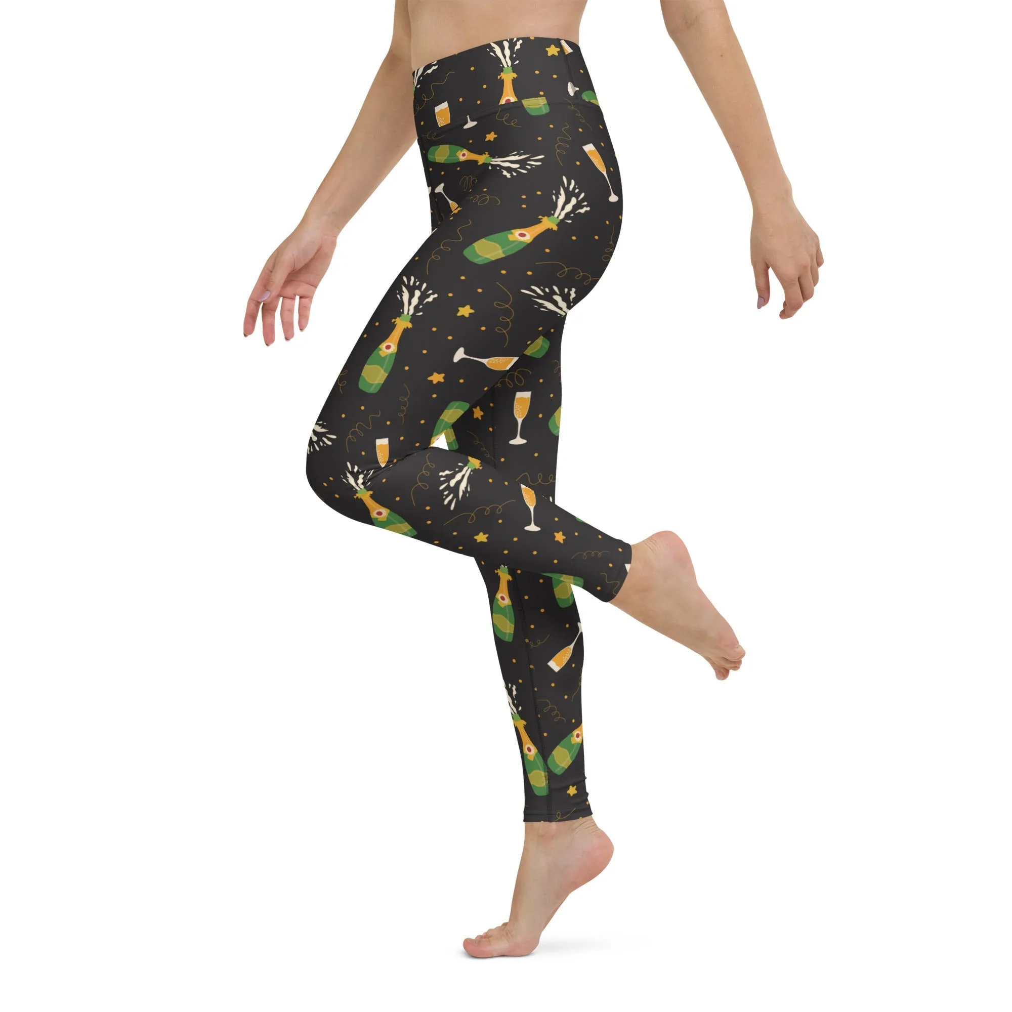 New Year's Toast Yoga Leggings