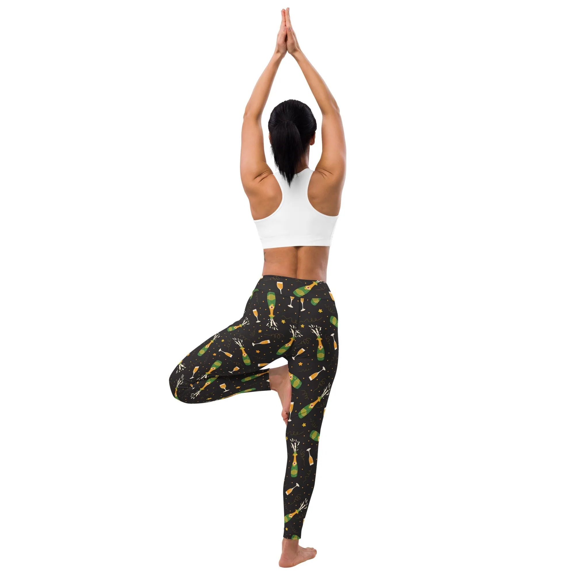 New Year's Toast Yoga Leggings