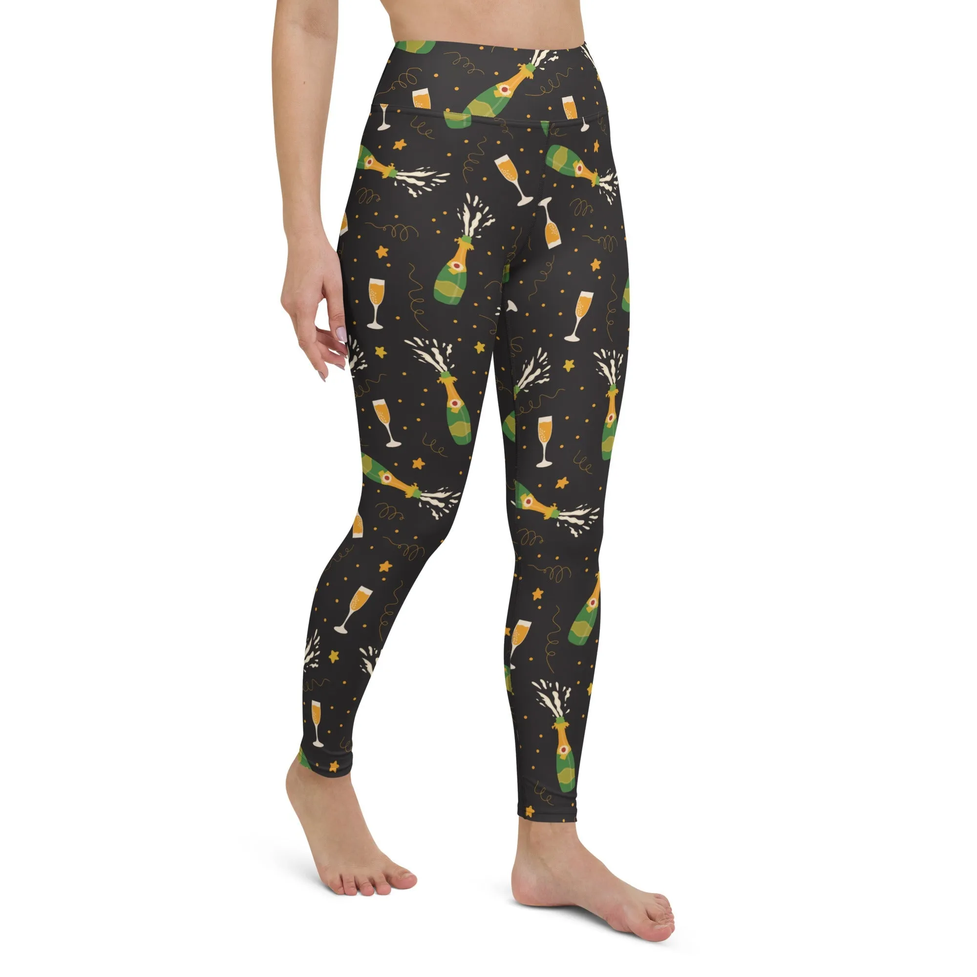 New Year's Toast Yoga Leggings