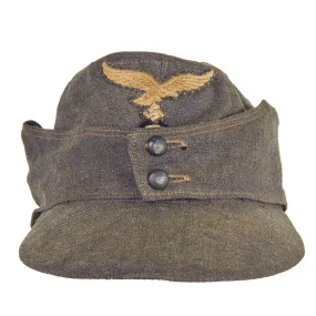 Original German WWII Luftwaffe M43 Einheitsmütze Wool Field Cap - Size 57cm