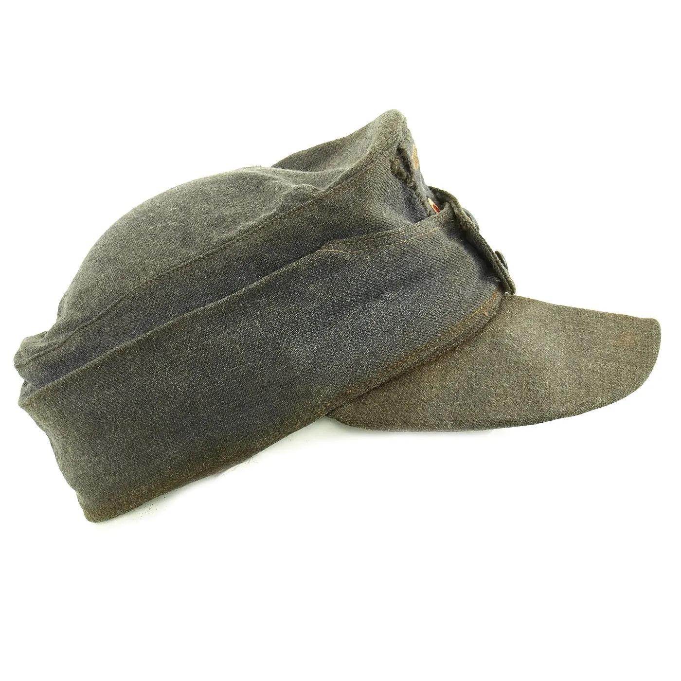 Original German WWII Luftwaffe Service Worn M43 Einheitsmütze Wool Field Cap - size 55cm