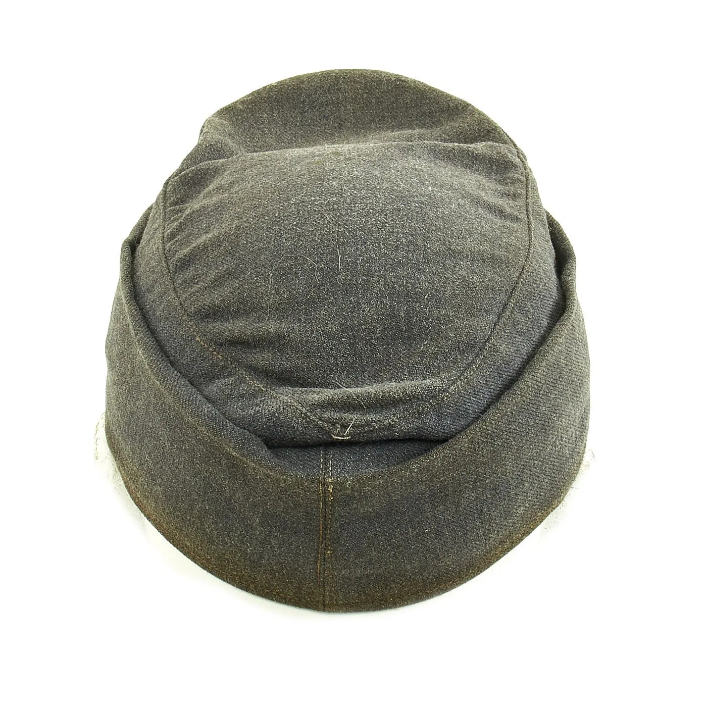 Original German WWII Luftwaffe Service Worn M43 Einheitsmütze Wool Field Cap - size 55cm