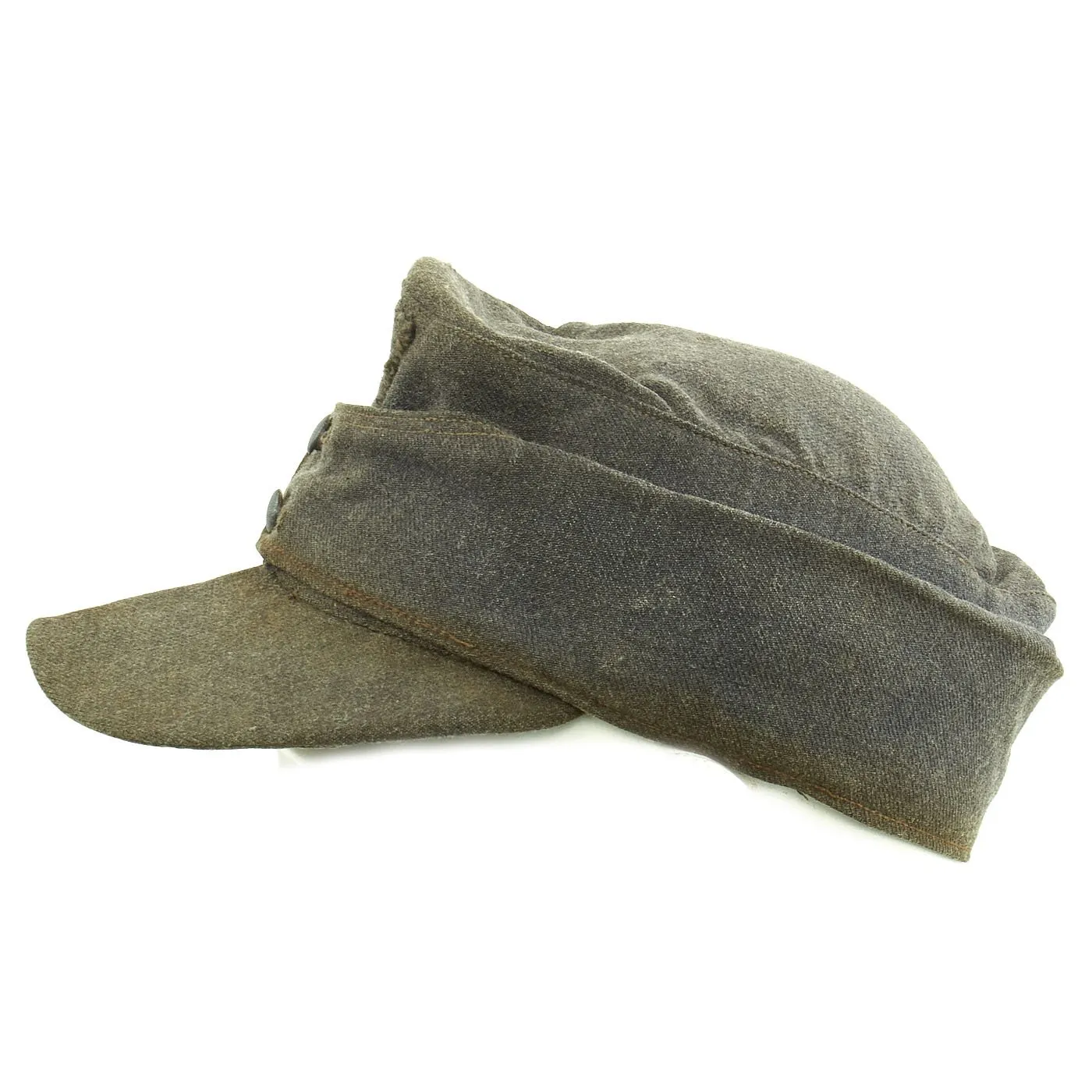 Original German WWII Luftwaffe Service Worn M43 Einheitsmütze Wool Field Cap - size 55cm