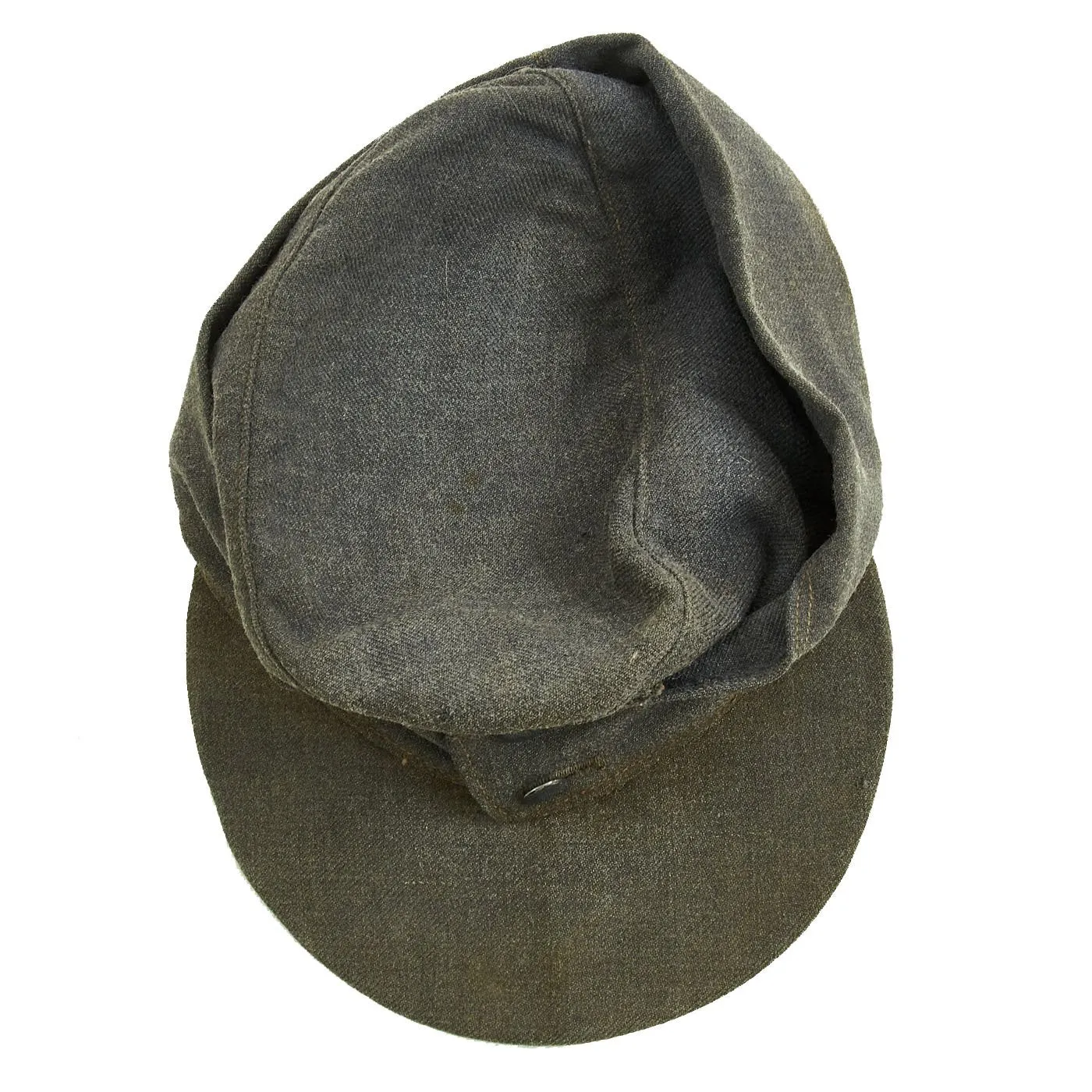 Original German WWII Luftwaffe Service Worn M43 Einheitsmütze Wool Field Cap - size 55cm