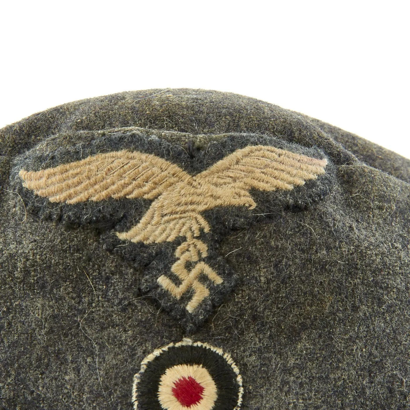 Original German WWII Luftwaffe Service Worn M43 Einheitsmütze Wool Field Cap