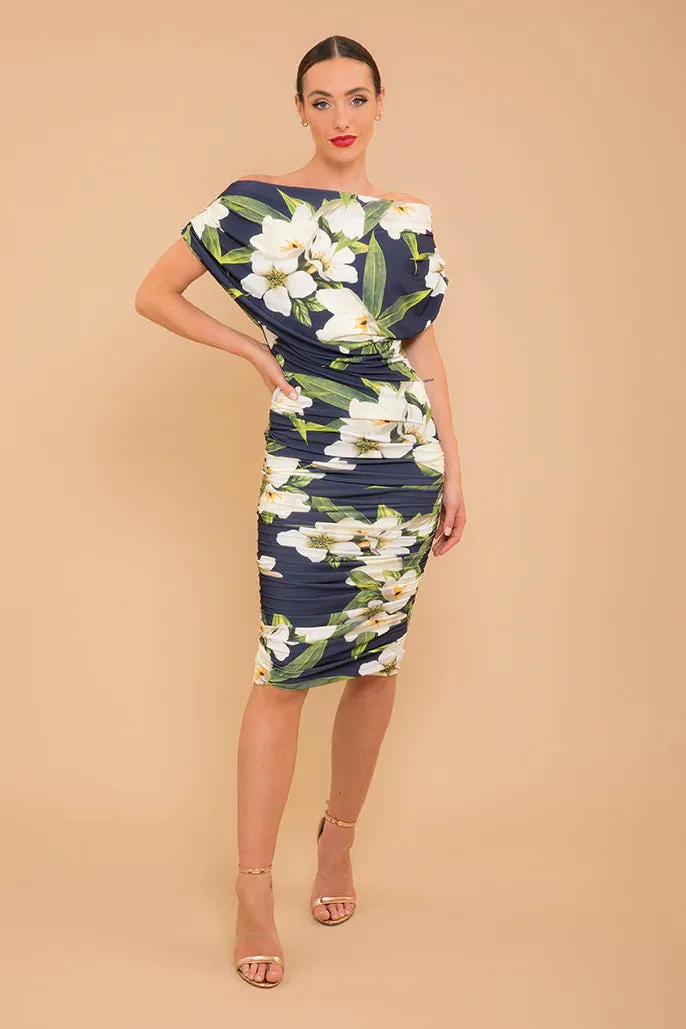 OXYGEN JERSEY DRESS (NAVY LILY)