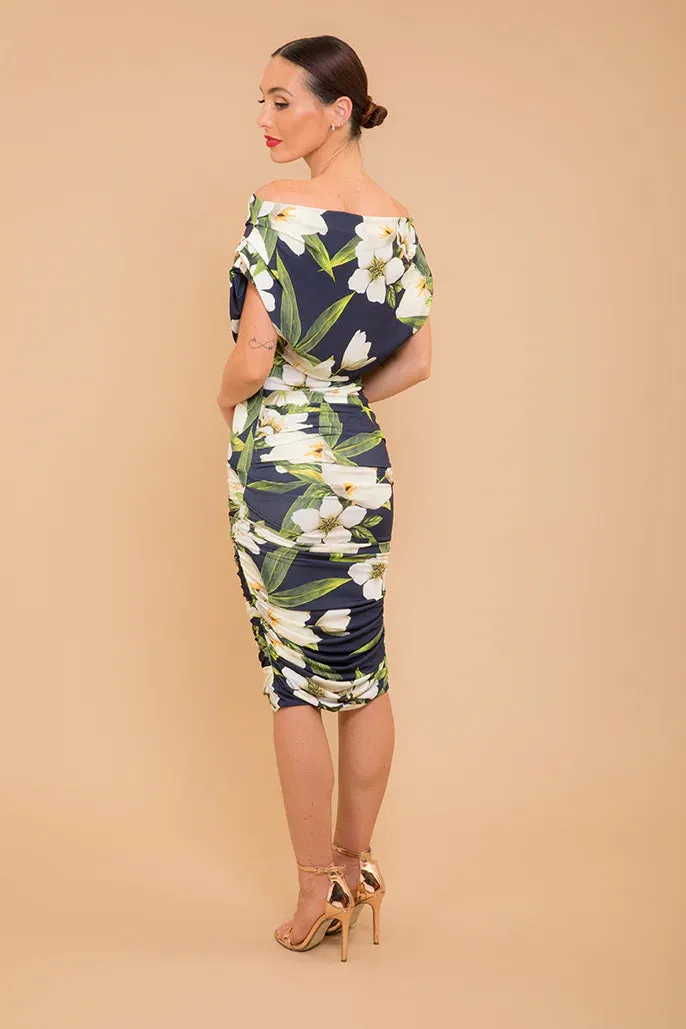 OXYGEN JERSEY DRESS (NAVY LILY)