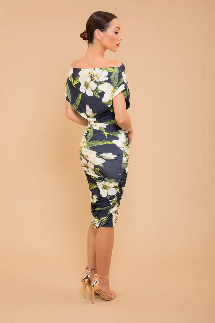 OXYGEN JERSEY DRESS (NAVY LILY)