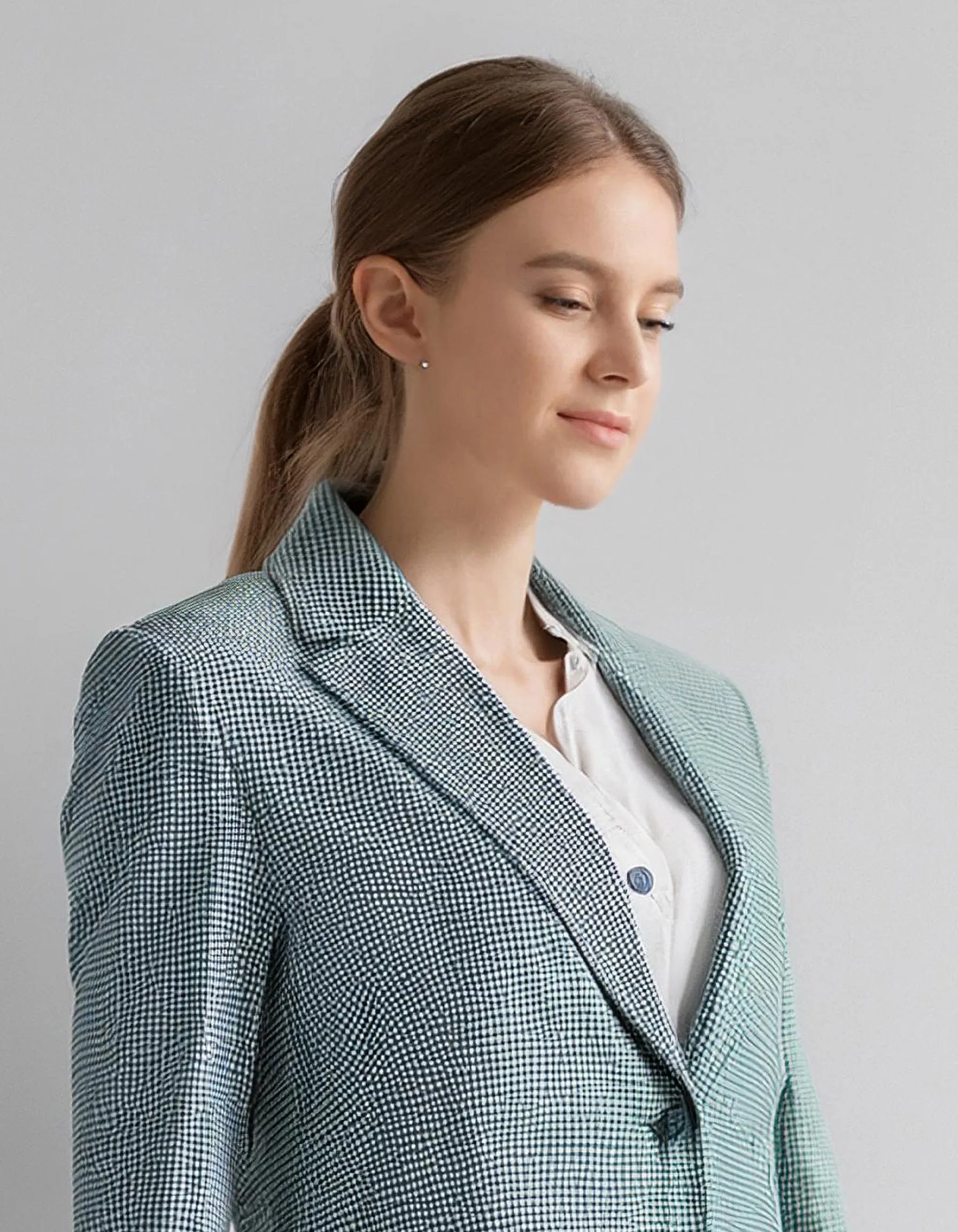 Powder Blue Fitted Blazer