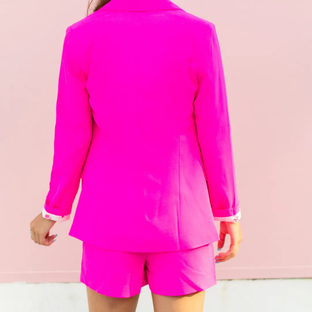 Pretty Little Thing Pink Suit Shorts