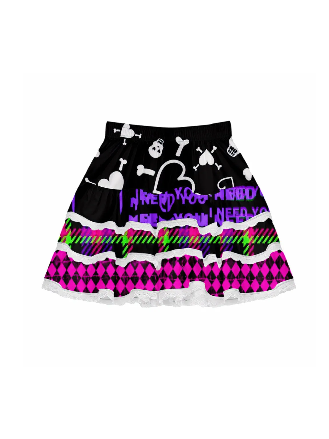 Printing Lace Cake Skirt