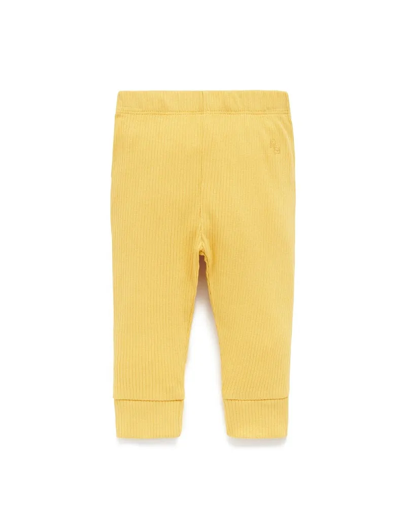 Purebaby Rib Leggings - Mustard