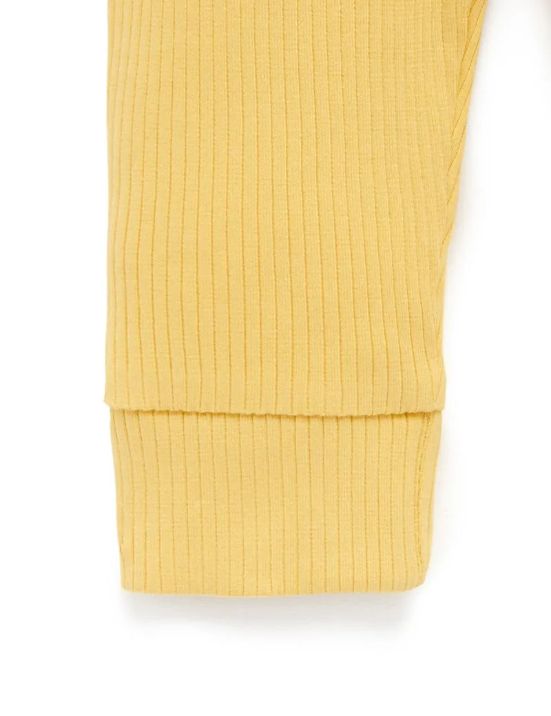 Purebaby Rib Leggings - Mustard